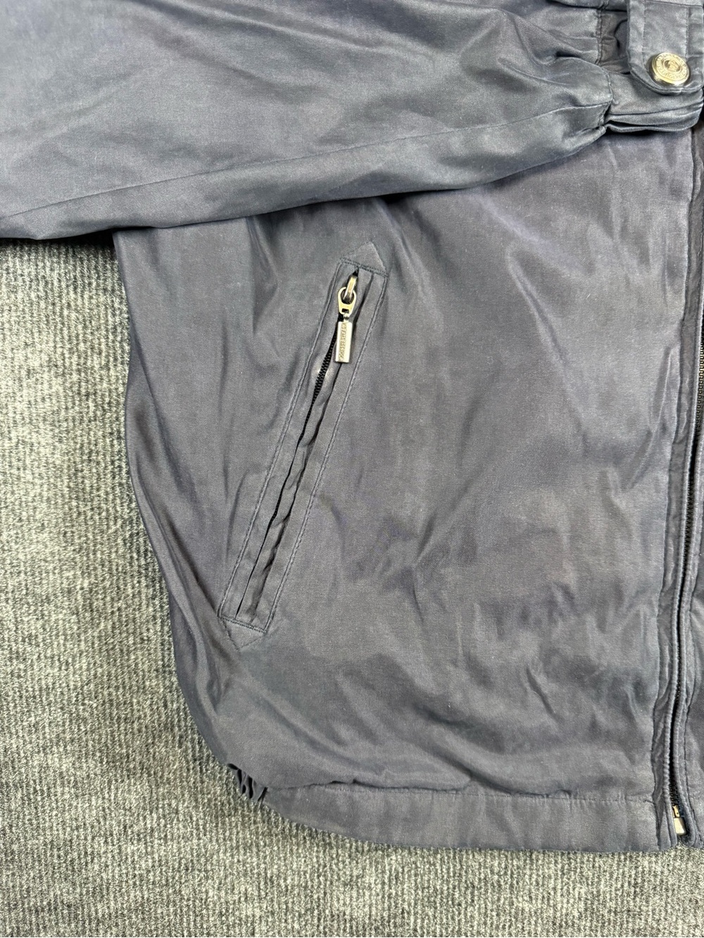 VTG Harley Davidson Weatherproof Garment Co Blue Jacket Size L Zip Up - Picture 9 of 13